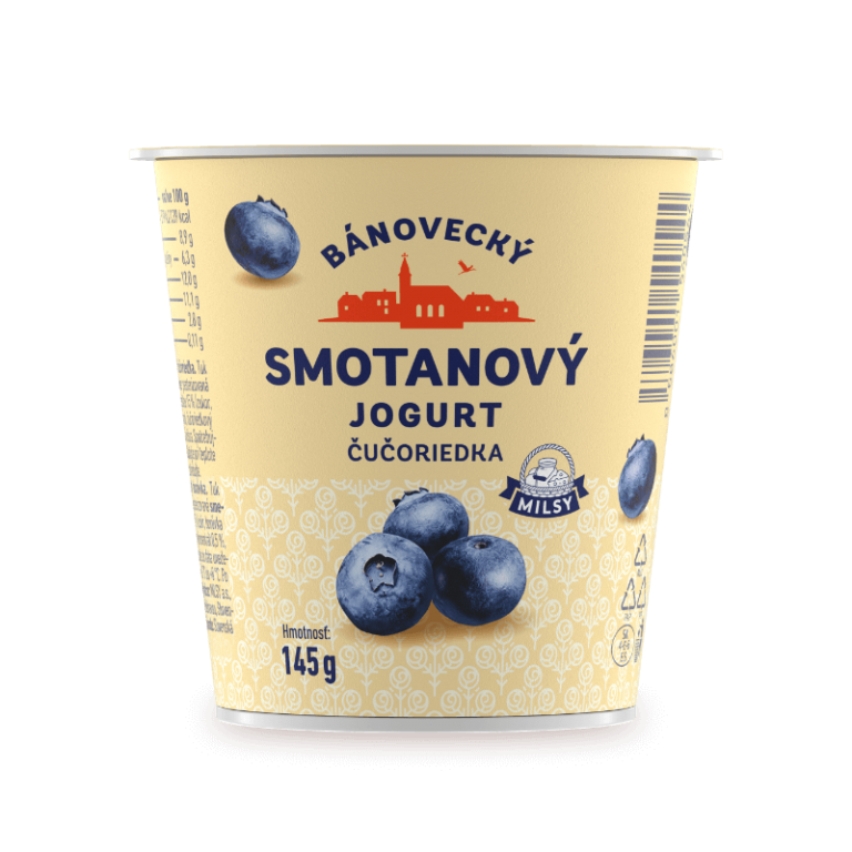 Cream blueberry yoghurt