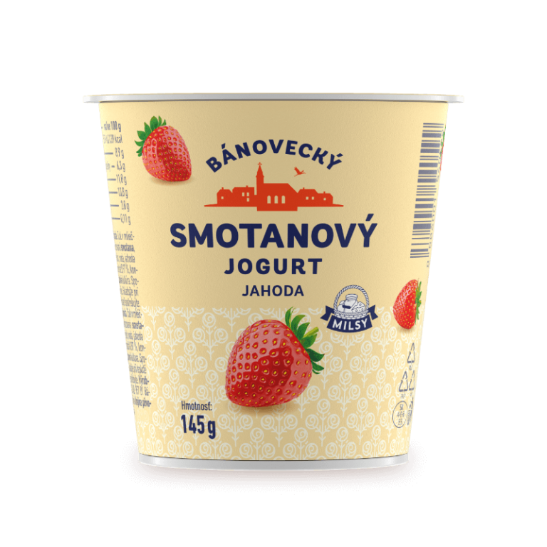 Cream strawberry yoghurt