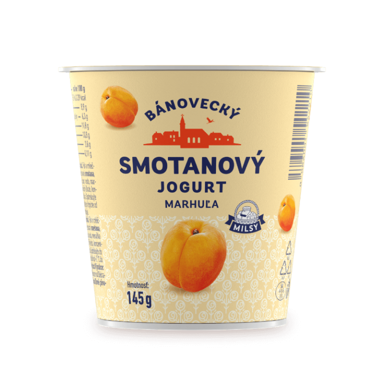 Cream apricot yoghurt